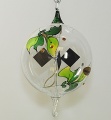 Lichtmühle Kugelform Ø 9,5cm Orchidee apfelgrün satiniert