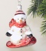 Schneemann auf Snowboard