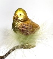 Vogel auf Clip gr&uuml;n braun