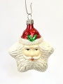 Santastern mit Gesicht und Weihnachtsm&uuml;tze