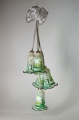 Leuchtgehänge 5-tlg.Glocken Delft grün/weiß