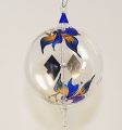 Lichtmühle Kugelform Ø 9,5 cm, Orchidee blau satiniert