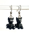 Ohrringe Katze schwarz