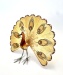 Pfau mit Glasfaserrad goldbraun