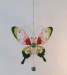 Fensterbild Tiffany, Schmetterling , grün/rosa/bordaux