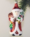 Santa mit Clown und Puppe und brauner Sack