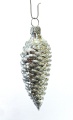 Tannenzapfen, silber mit Silberglimmer