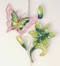 Hänger Blume und Schmetterlingl grün Tiffany
