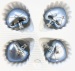 Eisblau Silber Würfelmuster