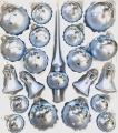 Eisblau Silber W&uuml;rfelmuster