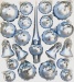 Eisblau Silber Würfelmuster