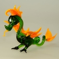 Drachen stehend, grün-orange     -NEU-