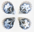 Würfelmuster Eisblau Silber