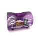 1er  Windlichtröhre  Kirchdorf im Winter violett