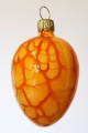 Osterei Federlack orange  mundgeblasen