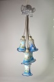 Leuchtgehänge 5-tlg. Glocken Delft blau/weiß