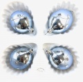 Würfelmuster Eisblau Silber