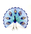 Pfau mit Glasfaserrad blau-lila-grün